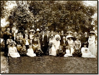 Geds Antique Wedding group 1911 grass injuly 20.