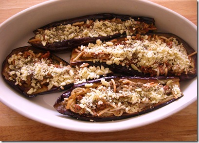 Stuffed Aubergines - May 2010 015