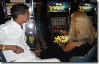 Mama winning at the slots!